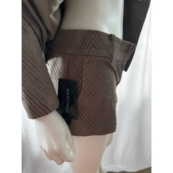 NWOT Marciano Guess Women's Blazer Jacket + Pants Shorts Brown 2 - Picture 5 of 14